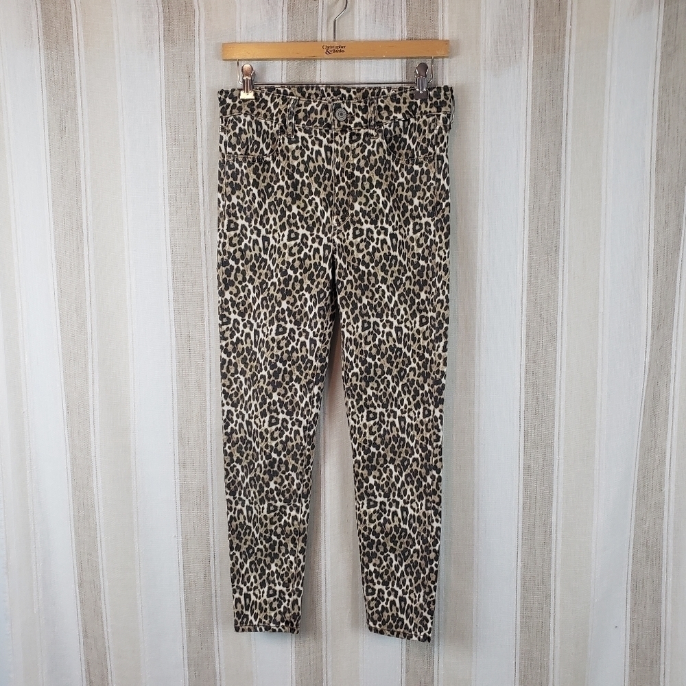 American Eagle Next Level Stretch Hi-rise Jeggings Leopard Print 6 X-Short